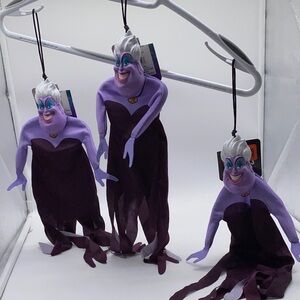 Bundle of 3 Disney Posable Ursula Hanging Halloween Decor The Little Mermaid